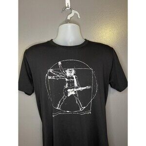 Headline Shirts Shirt Mens Medium Black Vitruvian Guitar Rock Graphic Tee